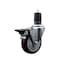Service Caster 4'' Maroon Poly Swivel 1-5/8'' Expanding Stem Caster with Brake SCC-EX20S414-PPUB-MRN-PLB-158 - alternate 1